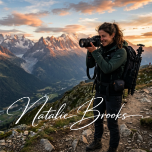 Custom handwritten signature logo design for Natalie Brooks photography brand