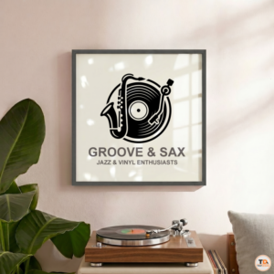 Manual vector tracing and emblem reconstruction showcase on gallery canvas print for TrofDesign